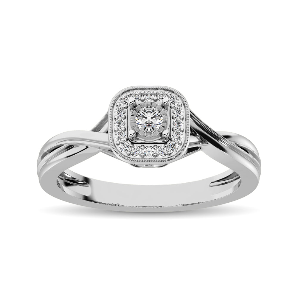 10k White Gold Diamond 1/6 CTW Promise Ring- Sparkle & Jade-SparkleAndJade.com 62201W 24-2257-1