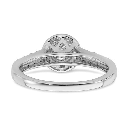 10k White Gold Diamond Round Halo Cluster Promise Engagement Ring- Sparkle & Jade-SparkleAndJade.com RM6393E-016-0WAA