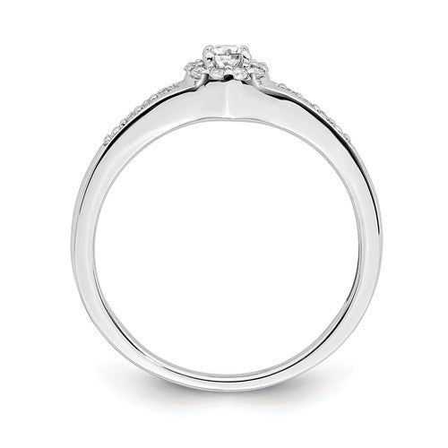 10k White Gold Natural Diamond Halo Cluster Promise Engagement Ring- Sparkle & Jade-SparkleAndJade.com RM6391E-021-0WAA RDB2653ER4010F-0WAB