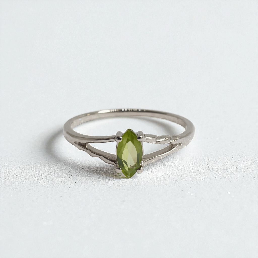 10k Yellow Gold Marquise Petite Birthstone Rings- Sparkle & Jade-SparkleAndJade.com 