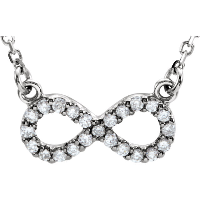 1/10 CTW Diamond Infinity-Inspired 16" Necklace- Sparkle & Jade-SparkleAndJade.com 
