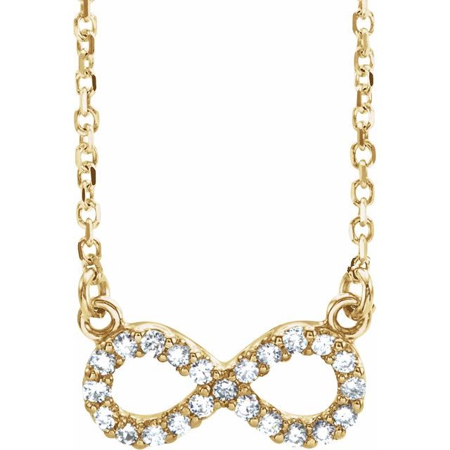 1/10 CTW Diamond Infinity-Inspired 16" Necklace- Sparkle & Jade-SparkleAndJade.com 67072