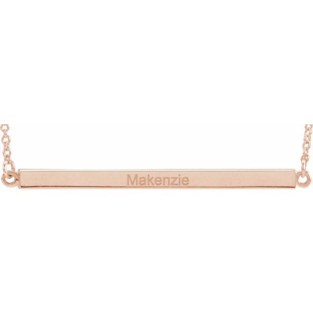 Engravable 38.5 mm Bar 18" Necklace- Sparkle & Jade-SparkleAndJade.com 88648:107:P