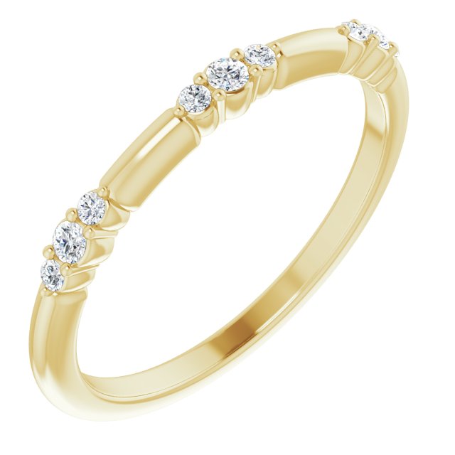 14K Gold 1/10 CTW Natural Diamond Stackable Ring- Sparkle & Jade-SparkleAndJade.com 124033:601:P