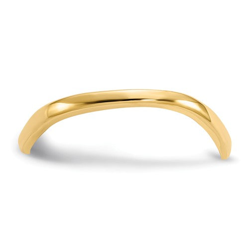 14K Gold 3mm Wide Curved Wave Thumb Ring - White Yellow or Rose- Sparkle & Jade-SparkleAndJade.com 