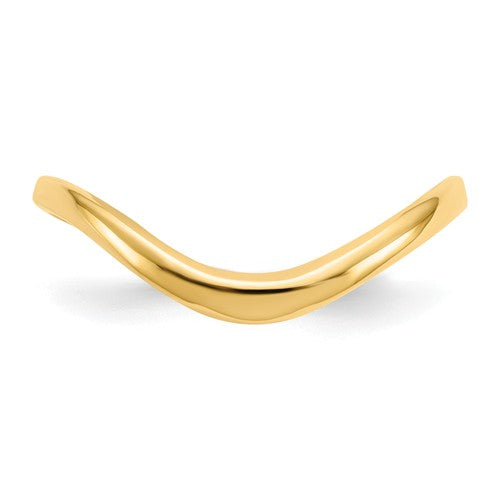 14K Gold 3mm Wide Curved Wave Thumb Ring - White Yellow or Rose- Sparkle & Jade-SparkleAndJade.com 