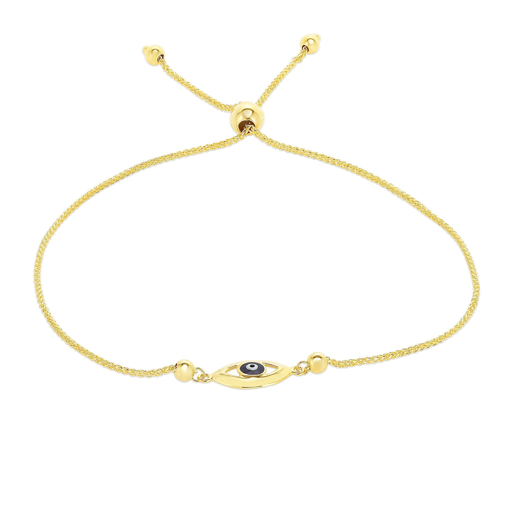 14K Gold Eye Friendship Adjustable Bolo Bracelet- Sparkle & Jade-SparkleAndJade.com RC6798-0925