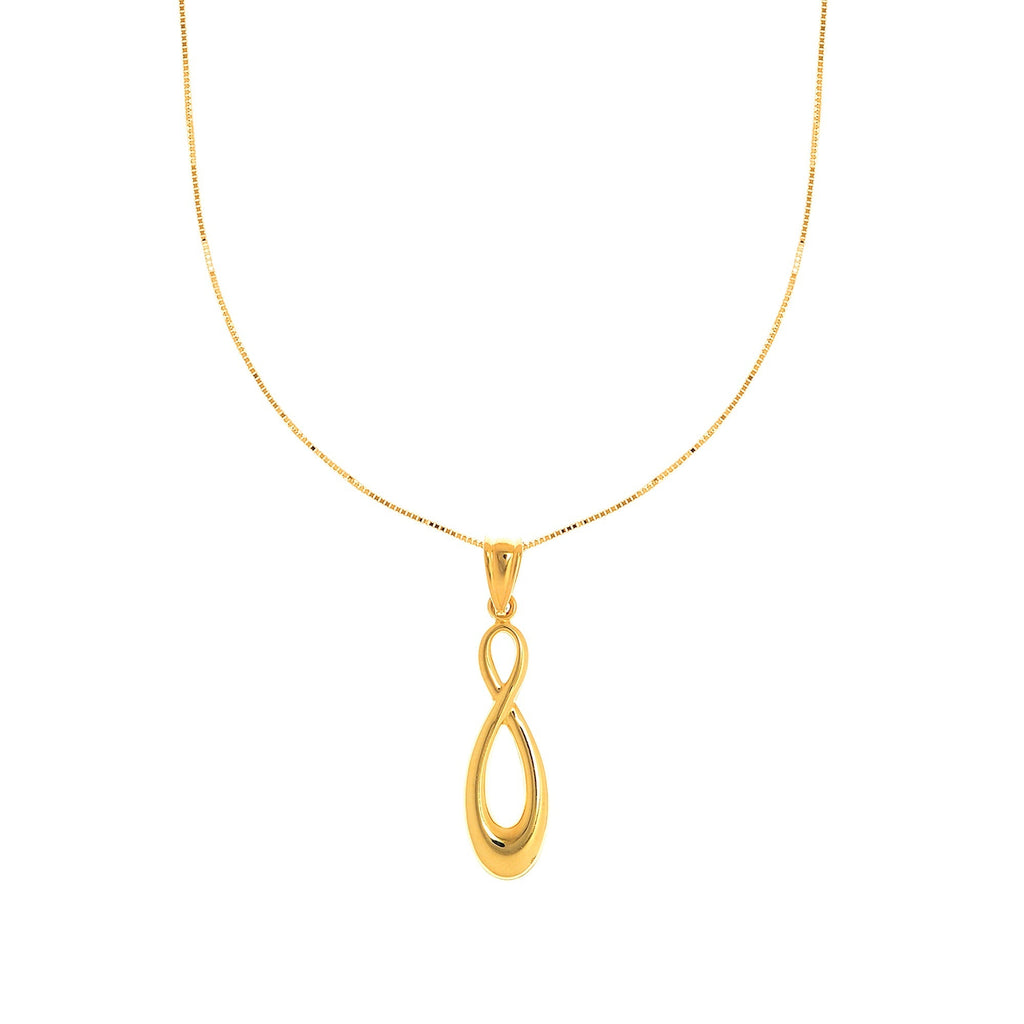 14K Gold Infinity Necklace- Sparkle & Jade-SparkleAndJade.com PD1062-18
