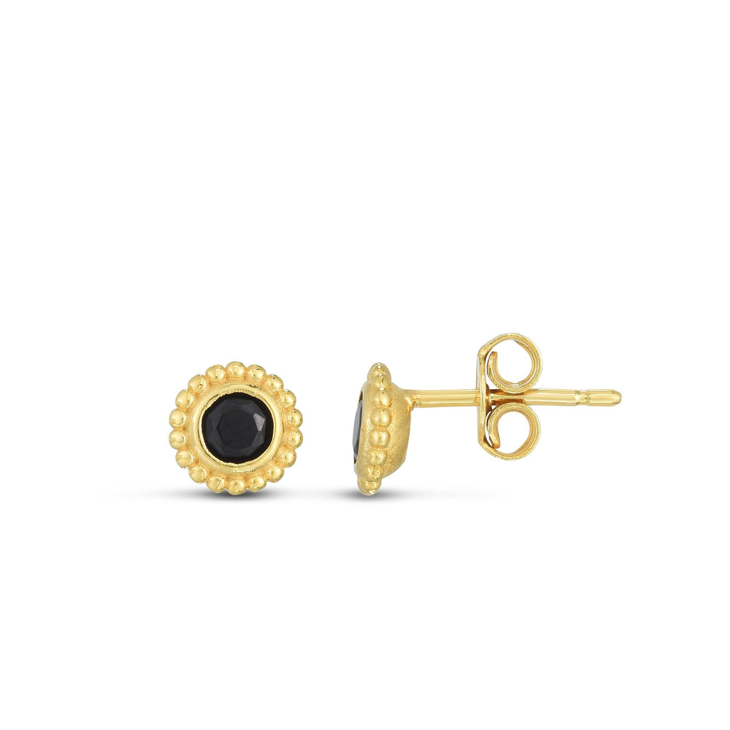 14K Gold Popcorn Beaded Gemstone Earrings- Sparkle & Jade-SparkleAndJade.com ER10794