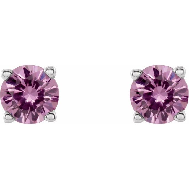 14K Gold Round Gemstone Earrings- Sparkle & Jade-SparkleAndJade.com 1874:70022:P