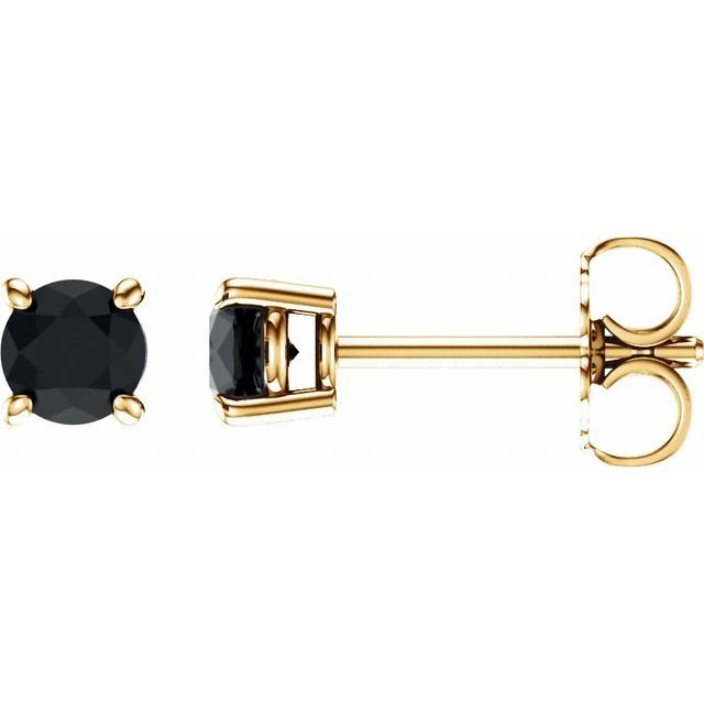 14K Gold Round Gemstone Earrings- Sparkle & Jade-SparkleAndJade.com 1874:70153:P