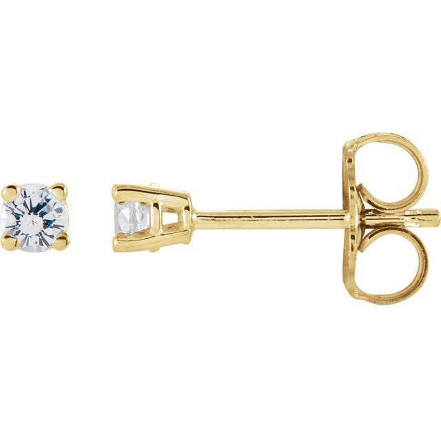 14K Gold Round Gemstone Earrings- Sparkle & Jade-SparkleAndJade.com 1874:70267:P