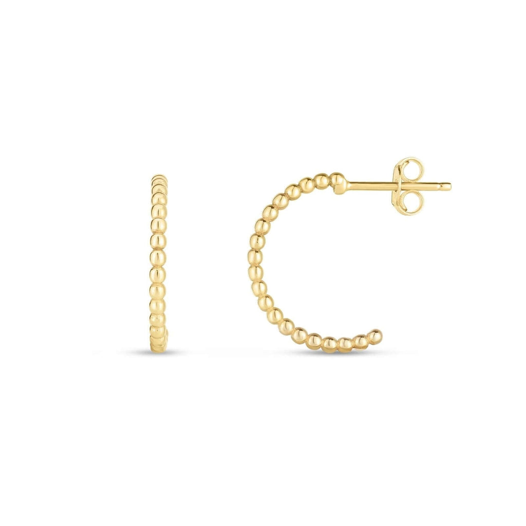 14K Gold Single Row Earrings- Sparkle & Jade-SparkleAndJade.com E14745