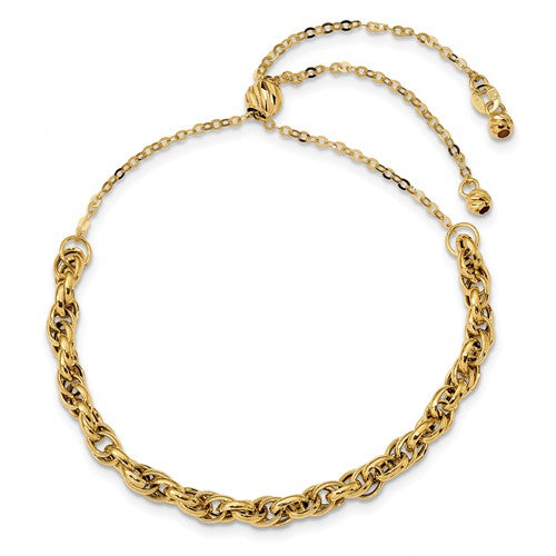 Buy 14K Gold, Diamond Tennis Bracelet, Adjustable, Sterling Silver, 14K  Rose Gold, Gift for Her Online in India - Etsy