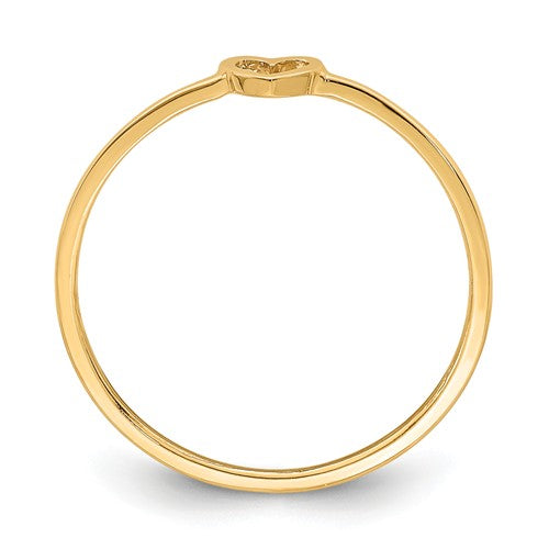 14K Gold Tiny Heart Ring- Sparkle & Jade-SparkleAndJade.com 