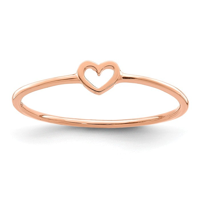 14K Gold Tiny Heart Ring- Sparkle & Jade-SparkleAndJade.com R671R