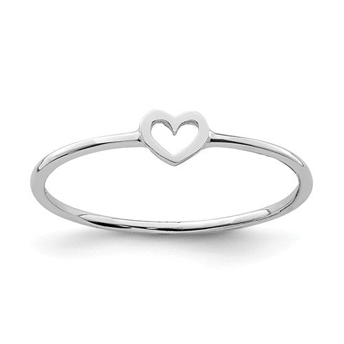 14K Gold Tiny Heart Ring- Sparkle & Jade-SparkleAndJade.com R671W