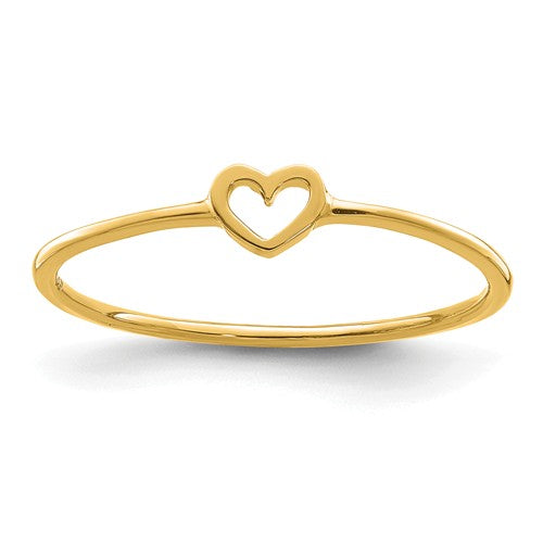 14K Gold Tiny Heart Ring- Sparkle & Jade-SparkleAndJade.com R671