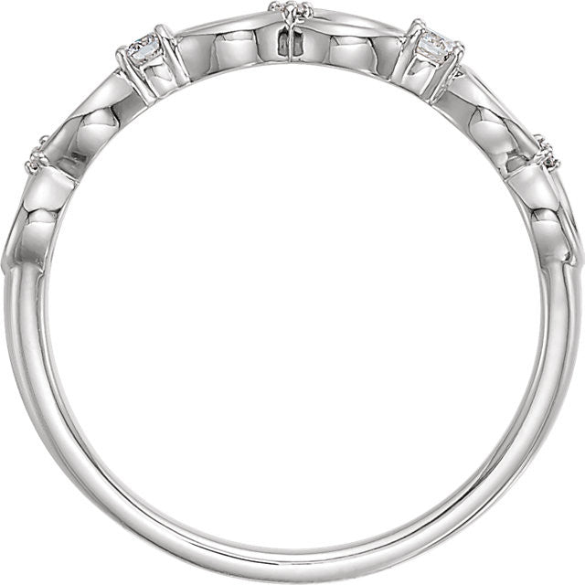 14K Gold .08 CTW Diamond Infinity-Style Ring- Sparkle & Jade-SparkleAndJade.com 