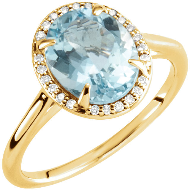 14K White Gold 10x8mm Oval Aquamarine & .06 CTW Diamond Halo Ring- Sparkle & Jade-SparkleAndJade.com 71634:104:P