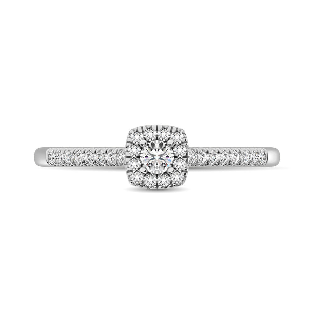 14K White Gold 1/4 Ctw Diamond Engagement Ring- Sparkle & Jade-SparkleAndJade.com 60317W-E-A1