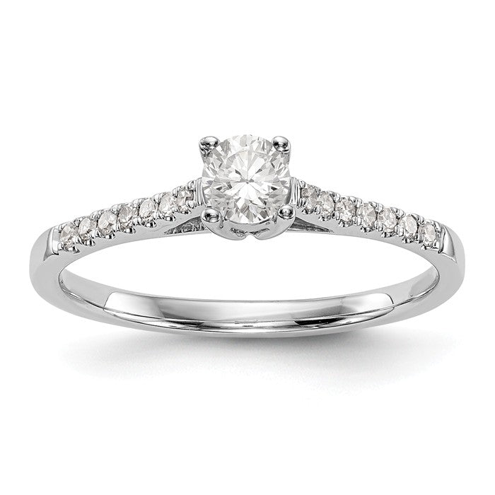 14K White Gold Complete Diamond Promise / Engagement Ring- Sparkle & Jade-SparkleAndJade.com RM3141E-014-WAA