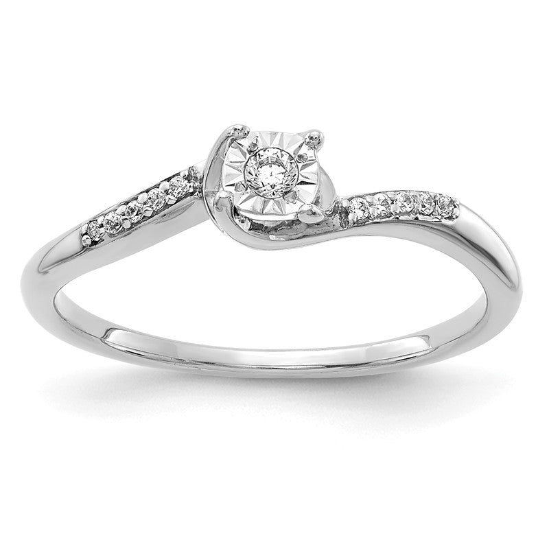 14K White Gold Diamond Accented Promise Ring- Sparkle & Jade-SparkleAndJade.com Y13100AA RM5644-008-WA
