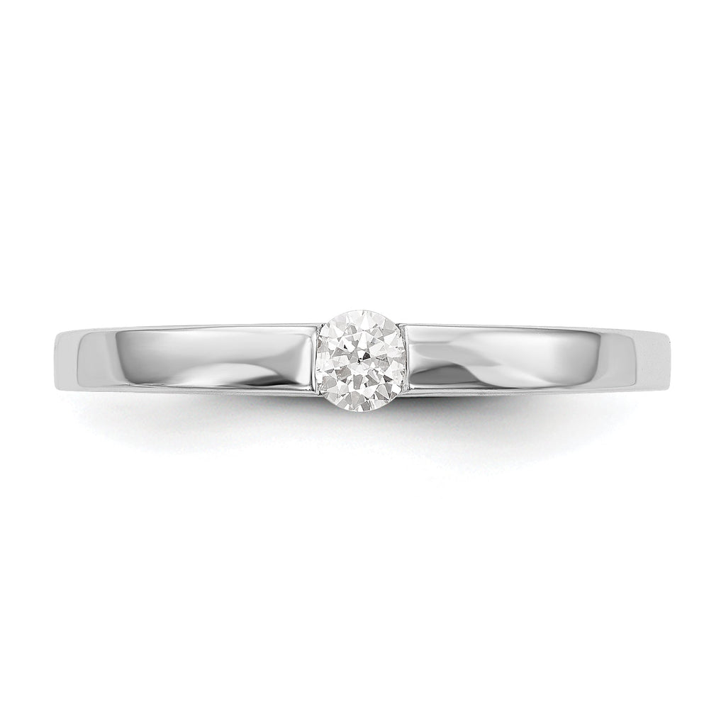 14K White Gold Diamond With Heart Promise or Engagement Ring- Sparkle & Jade-SparkleAndJade.com RM3136E-010-WAA