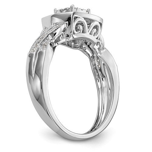 14K White Gold Multi-Stone Diamond Halo Twist Engagement Ring- Sparkle & Jade-SparkleAndJade.com Y9736AA RM2397E-040-WAA