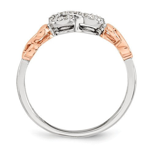 14K White & Rose Gold Diamond Infinity Symbol Ring- Sparkle & Jade-SparkleAndJade.com Y13175AA RM5733-006-WRA