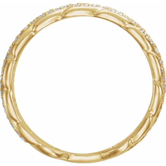 14K Yellow Gold 1/4 CTW Diamond Stackable Chain Link Ring- Sparkle & Jade-SparkleAndJade.com 123098:601:P
