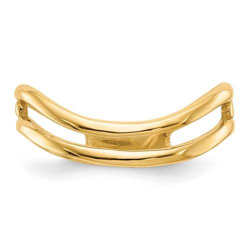 14K Yellow Gold Double Wave Curved Thumb Ring- Sparkle & Jade-SparkleAndJade.com K5789