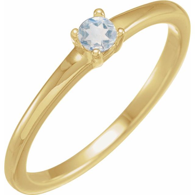 14K Yellow Gold Natural Blue Sheen Moonstone Ring- Sparkle & Jade-SparkleAndJade.com 72314:601:P