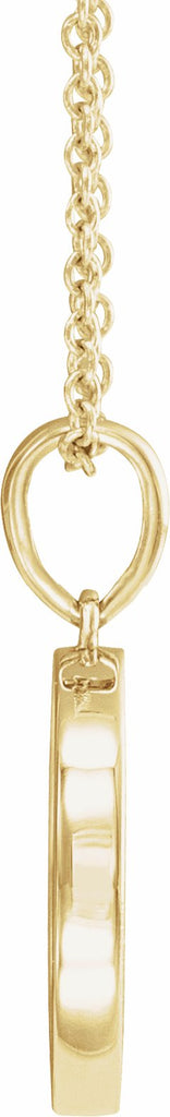 14K Yellow Gold Petite Multi-Gemstone Celestial Coin 18" Necklace- Sparkle & Jade-SparkleAndJade.com 88044:103:P