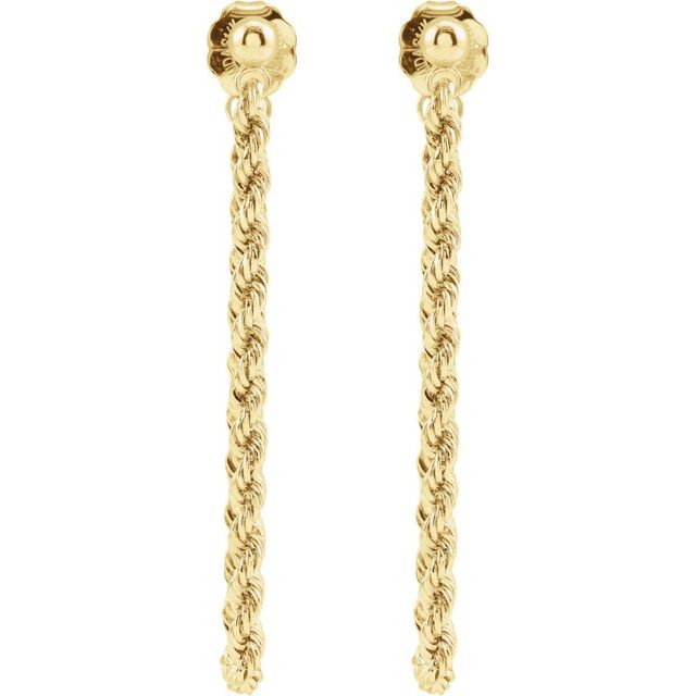 14K Yellow Gold Rope Chain Earrings- Sparkle & Jade-SparkleAndJade.com 52375:100:P
