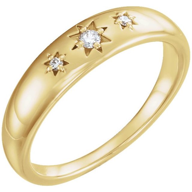 14K Yellow Gold .05 CTW Diamond Starburst Ring- Sparkle & Jade-SparkleAndJade.com 123182:601:P