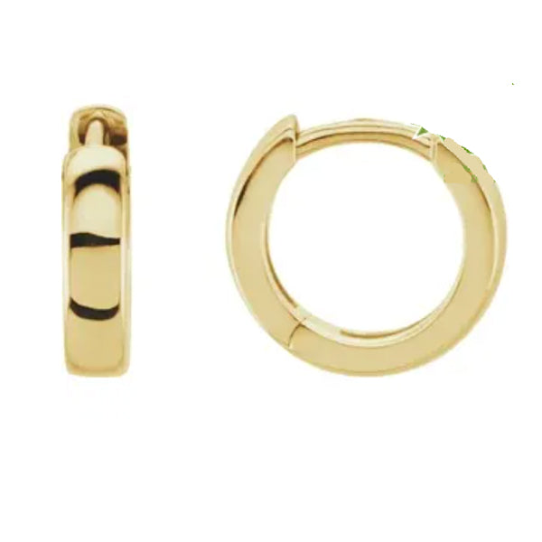 14k Gold 11.5 mm Hinged Huggie Hoop Earrings- Sparkle & Jade-SparkleAndJade.com 20007:27504200:P
