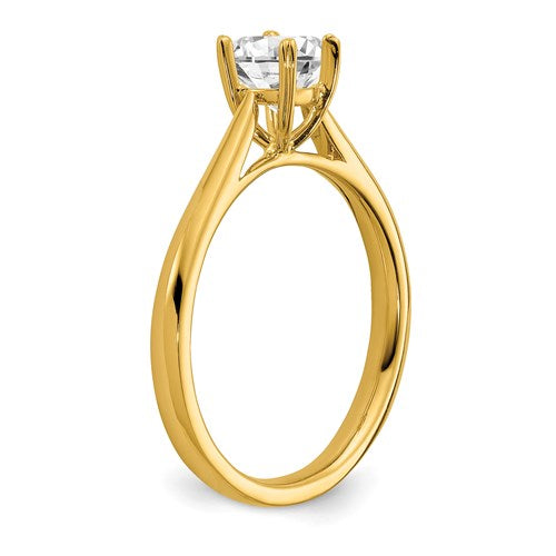 14k Gold 1/2 CT Round VS/SI, D E F Certified Lab Grown Diamond Solitaire Engagement Ring- Sparkle & Jade-SparkleAndJade.com 