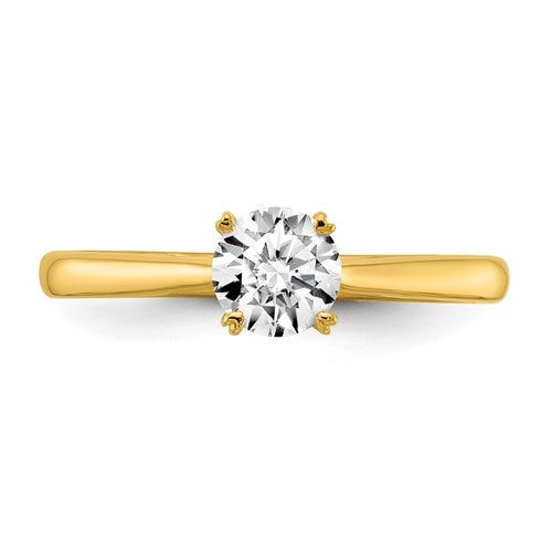 14k Gold 1/2 CT Round VS/SI, D E F Certified Lab Grown Diamond Solitaire Engagement Ring- Sparkle & Jade-SparkleAndJade.com 