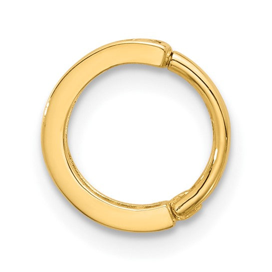14k Gold 18 Gauge Polished CZ Hinged Cartilage Ring- Sparkle & Jade-SparkleAndJade.com BD277