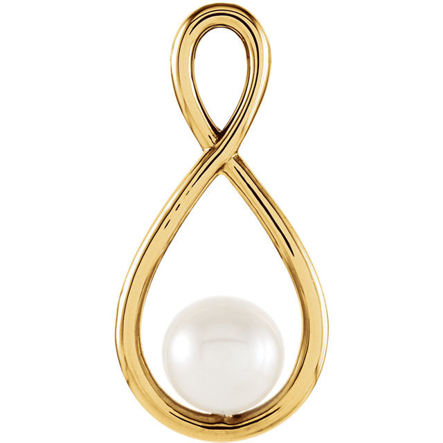 14k Gold 5.5-6mm Freshwater Cultured Pearl Pendant- Sparkle & Jade-SparkleAndJade.com 85938:104:P