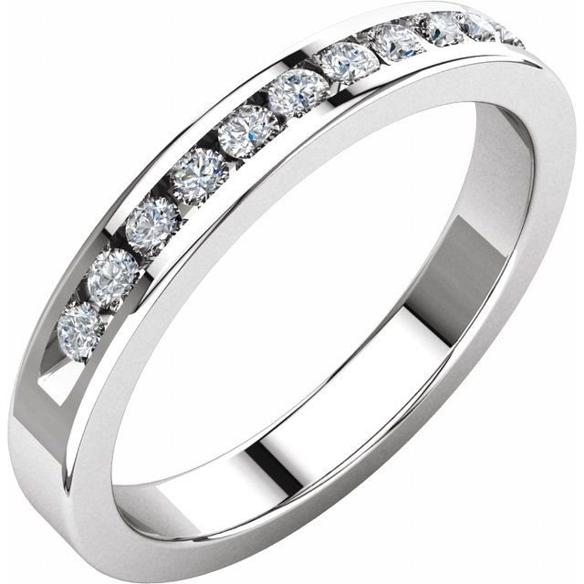 14k Gold Channel Set Genuine Gemstone Wedding Anniversary Band- Sparkle & Jade-SparkleAndJade.com 62855:277683:P