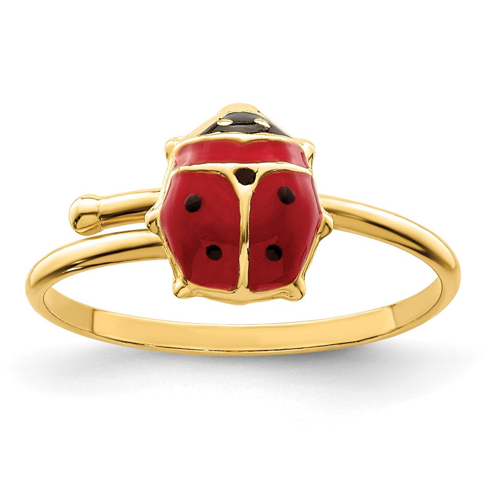 14k Gold Children's Ladybug Ring- Sparkle & Jade-SparkleAndJade.com GK1156