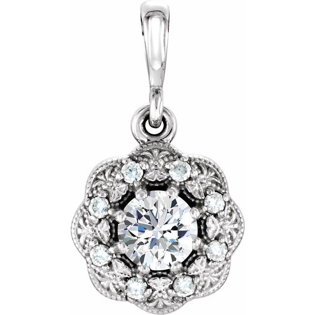 14k Gold Gemstone & .06 CTW Diamond Pendant- Sparkle & Jade-SparkleAndJade.com 86244:6009:P