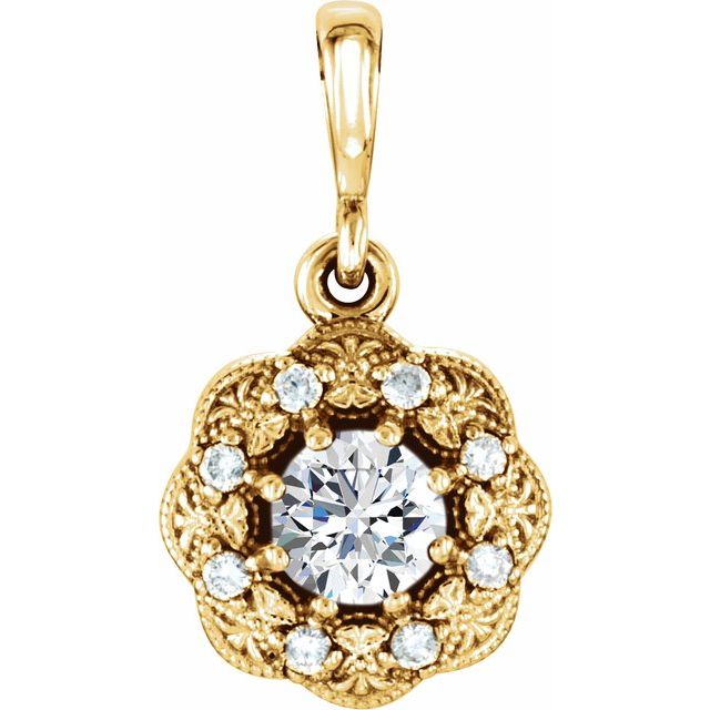 14k Gold Gemstone & .06 CTW Diamond Pendant- Sparkle & Jade-SparkleAndJade.com 86244:6012:P