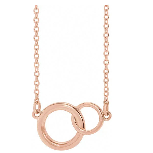 14k Gold Interlocking Circle Necklace- Sparkle & Jade-SparkleAndJade.com 86742:618:P