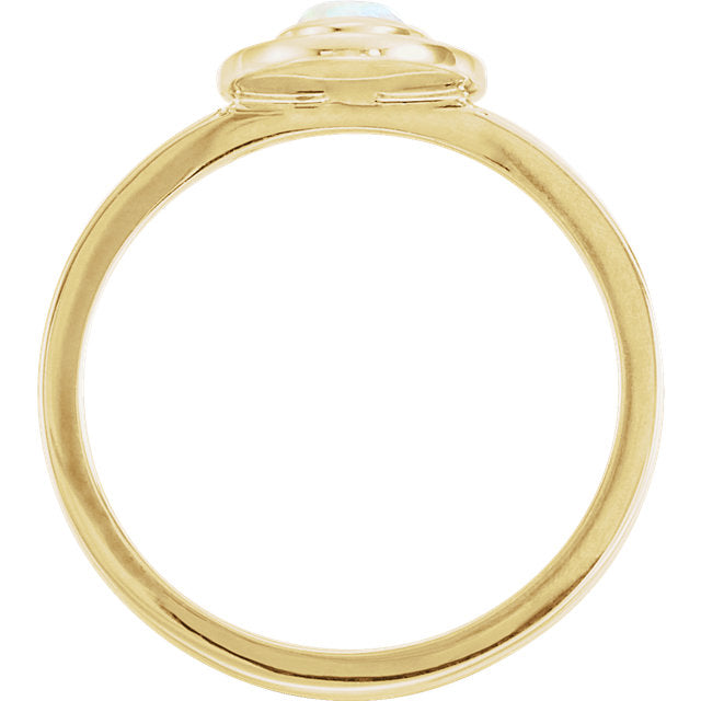 14k Gold Oval Genuine Opal Diamond Halo Ring - White, Yellow or Rose or Platinum- Sparkle & Jade-SparkleAndJade.com 