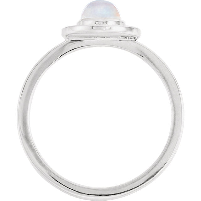 14k Gold Oval Rainbow Moonstone Diamond Halo Ring - White, Yellow or Rose or Platinum- Sparkle & Jade-SparkleAndJade.com 