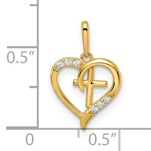 14K Gold Double Heart Gems Pendant, Real Gold Heart Pendant, Petite 2024 Small Gold Heart Charm