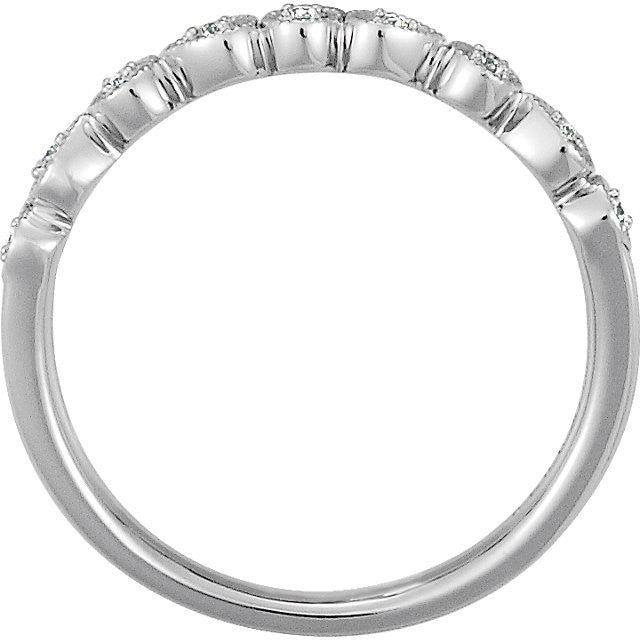 14k Gold .04 CTW Diamond Anniversary Ring- Sparkle & Jade-SparkleAndJade.com 
